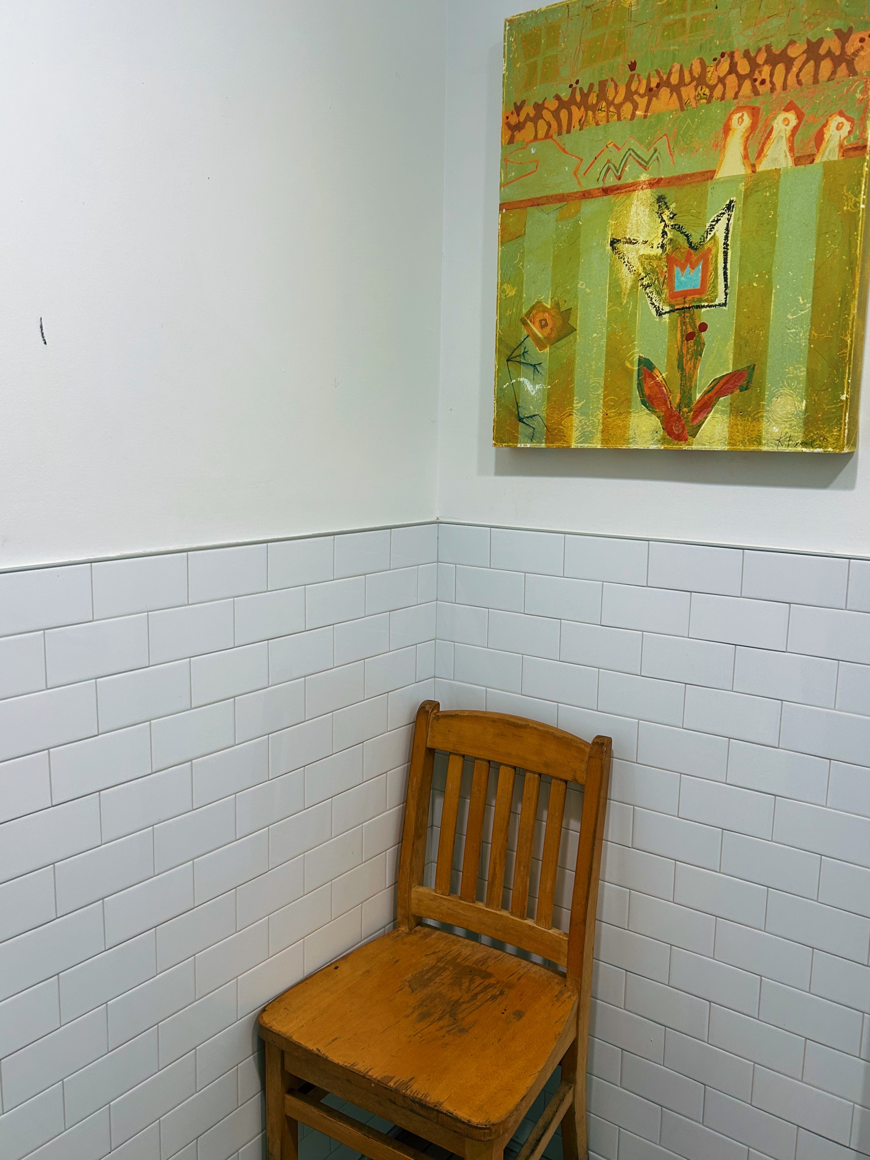 chair in bathroom